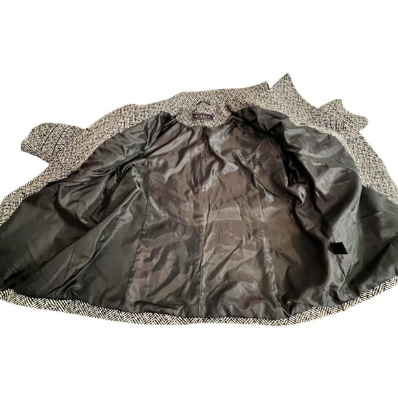 Giacca Herringbone Wool Overcoat Peacoat Polished Preppy Career Size 1X/ XL - Picture 13 of 13